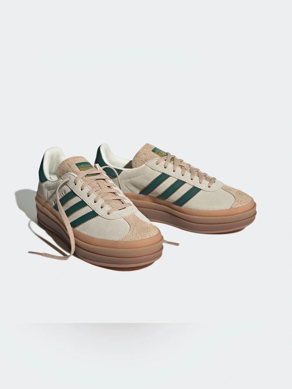 NWT adidas Gazelle Bold ID7056 Cream White Collegiate Green Women’s 9.5